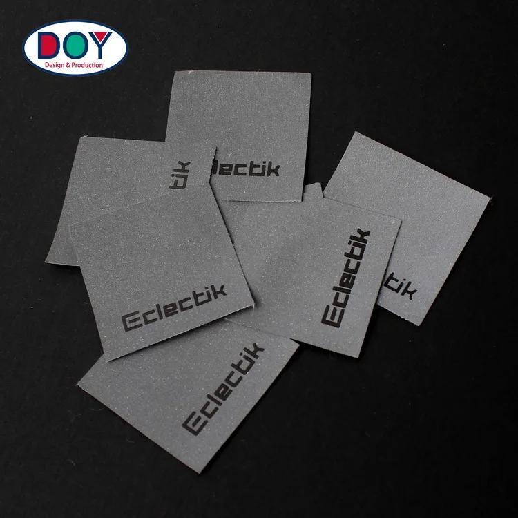 Cheaper Price Garment Tags Suppliers Custom Printed Name Logo Fabric Reflective Labels For