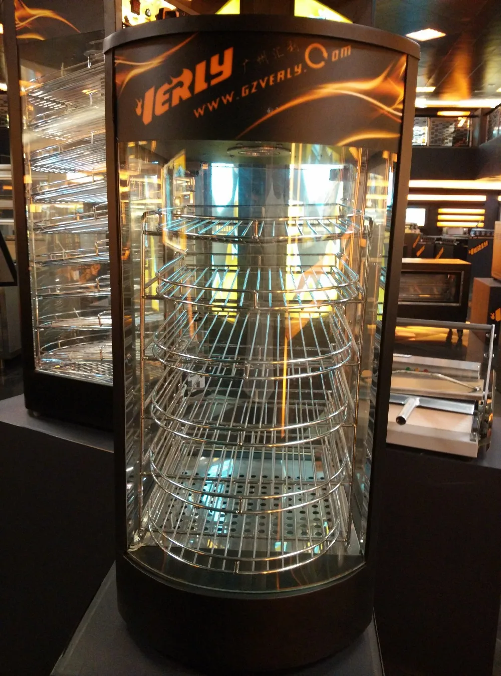 Mini Electric Vertical Glass Display Food Warmer/ Warming Showcase Bv