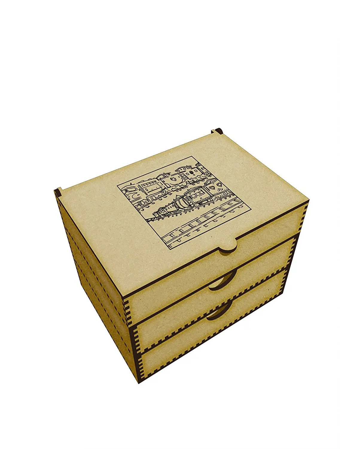 'Train Motif' Vanity Case / Makeup Box (VC00005172)