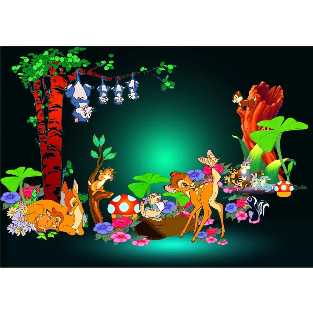 Kid Wallpaper Bambi Image Design Wallpaper Funny Cartoon Animated Deer Wallpaper For Kid Room View Children Wallpaper Cartoon Wallpaper For Kids Colorful Product Details From Guangzhou Magic Color Digital Painting Ltd On