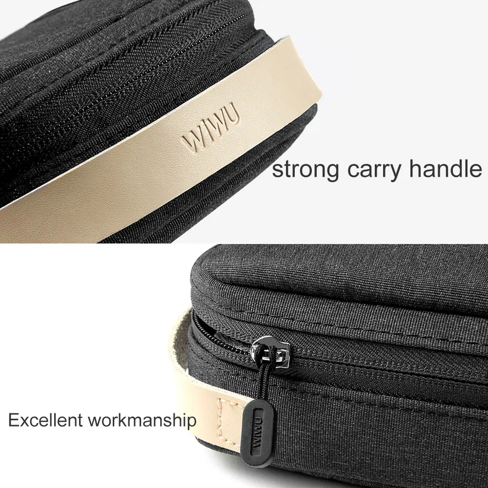 WIWU Manufacture Electronics Accessories Carry Case Travel Organizer Bag For Cable Earphone Power Bank Charger Digital Gear Bag