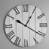 white Colors Old Paint Rustic Mediterranean Style Wooden Wall Clock