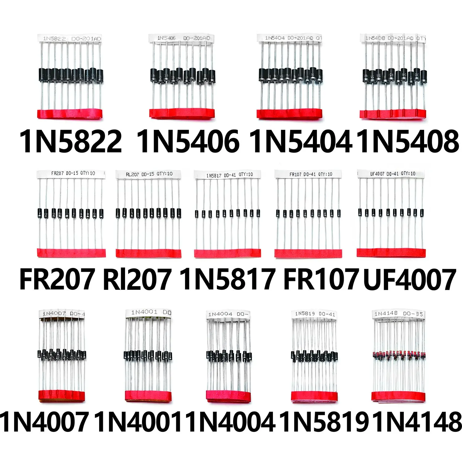 DIODO SCHOTTKY 1N5817 1A 20V DO15 THT