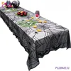 Scary Lace Tablecloth Black Spider Web Scarf Halloween Dinner Party Table Cover