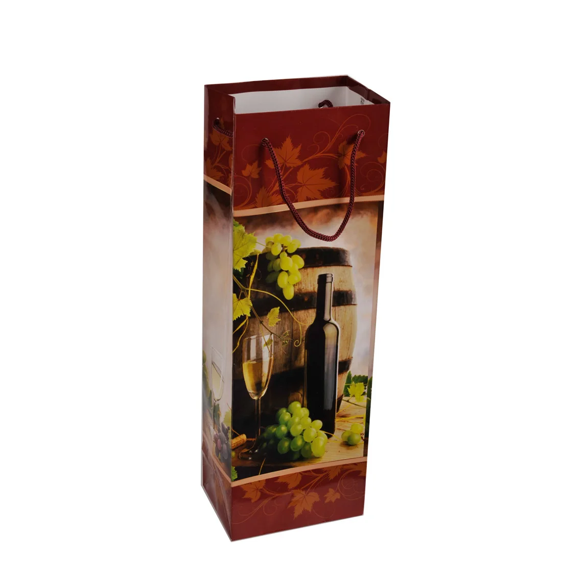 Fancy Cheap Price Elegant Luxury Wine Bottle Paper Bags With Handles