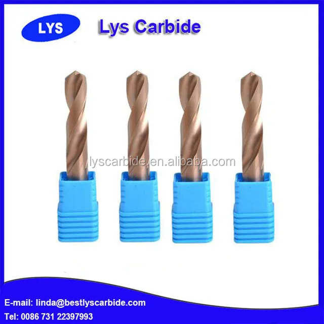 Extended Carbide Drills Hrc5558 With Tiscin Coating,2 Flutes,Taiwan C