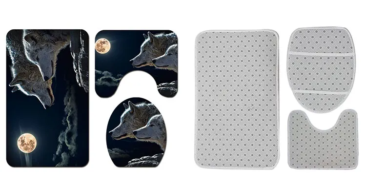 Anti Slip Spa Bath Mat Set and Polyester Waterproof Shower curtain