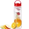 Zogift custom logo leak proof infusing 700ml sport water bottle , new design fruit infuser water bottle BPA FREE tritan plastic