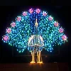 Metal Frame Acrylic LED Swan 3D Sculpture