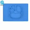 FY best seller Adsorption Tray Dish integrative split children's tableware anti-skidding baby silicone plate
