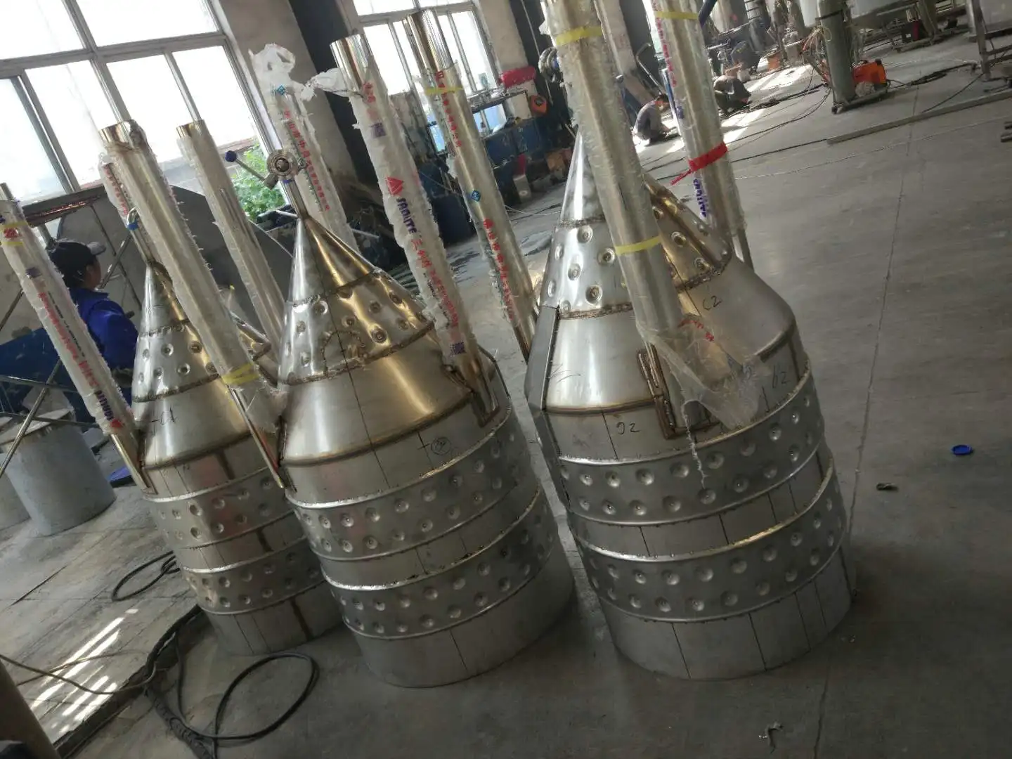 300L beer conical fermenters cooling jacket fermentation tanks brewing system for small pub