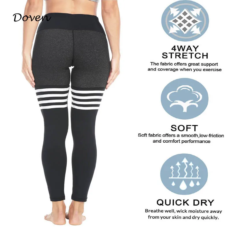 Kissprom Women's High Waisted Leggings With Tie-Up Cuffs - Yoga Pants Tights For Gym & Casual Wear