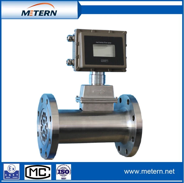 Temperature and pressure compensation gas turbine flow meter