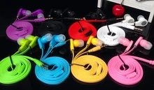 headset Flat Cable 3.5mm Earphone Earbud For Samsung iPhone 5 6 6s Stereo Bass MP3 MP4 B brand fone de ouvido headphone