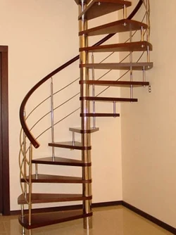 Moderno Y Duradero Diseño De Escalera Acero Madera Escalera Espiral