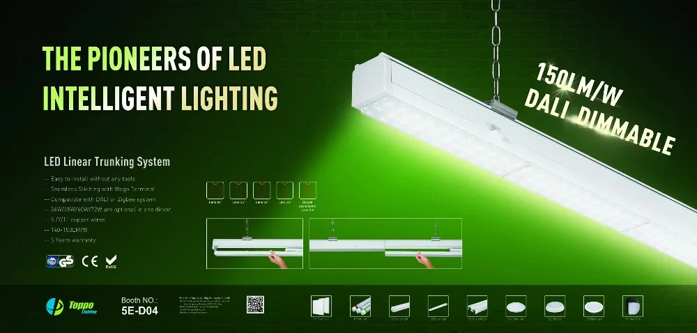 linear led high bay light new style hot sale Led linear light fitting Led linear trunking system 140lm/w