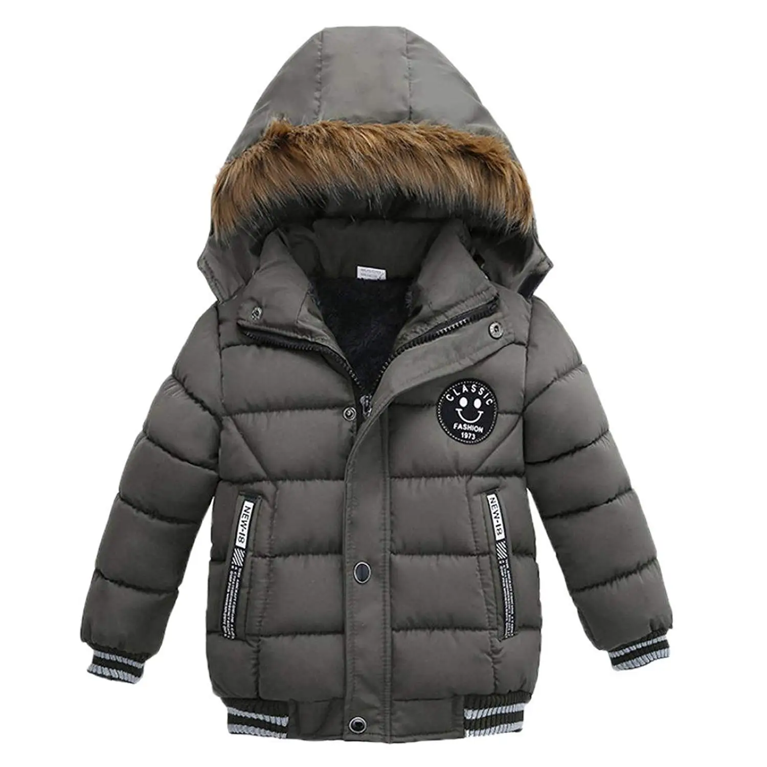 desolateness Mens Faux Fur Winter Coat Windbreaker Hooded Down Jacket Outerwear