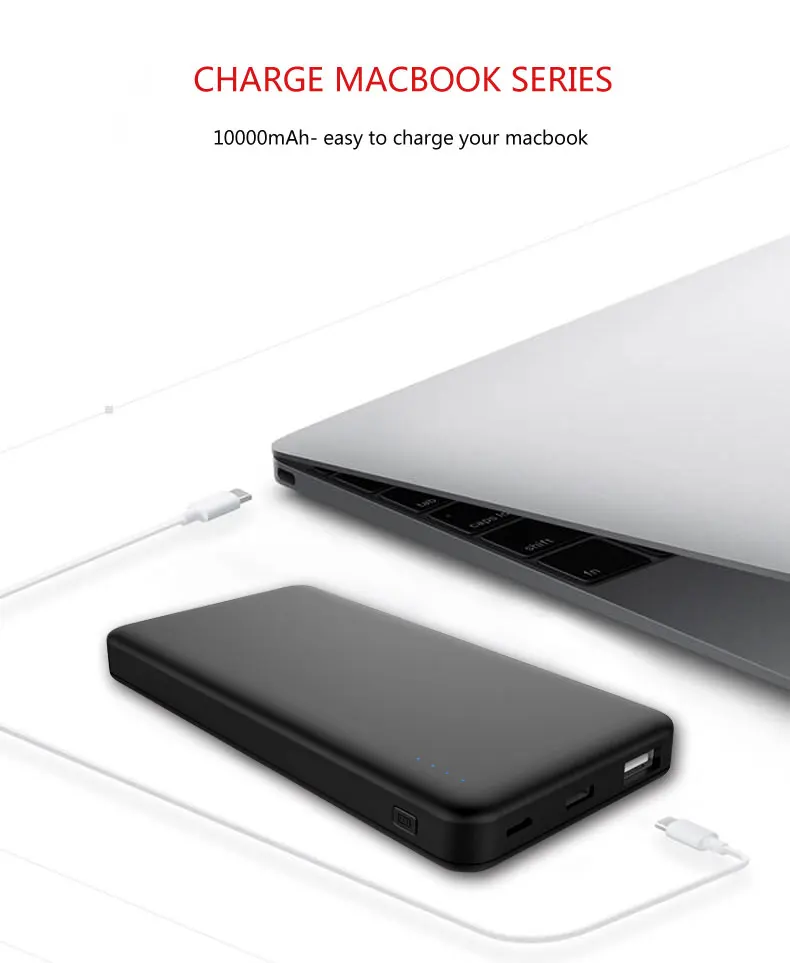 Portable 10000 mah PD 18w usb c mini mobile phone power banks station pd18w slim fast charger - ANKUX.COM