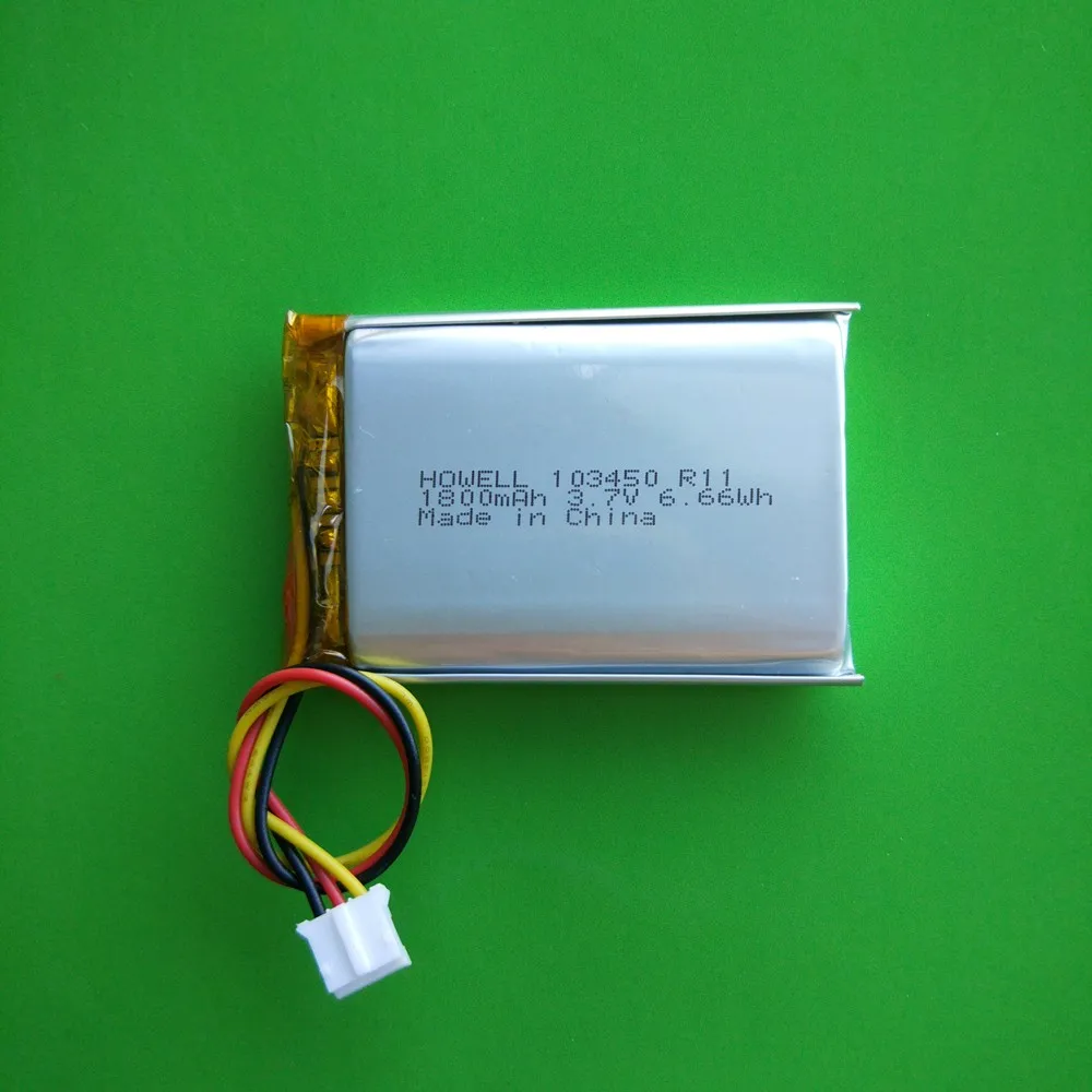 103450 3.7v 1800mah Lithium Ion Polymer Battery For Gps Tracker Car Gps
