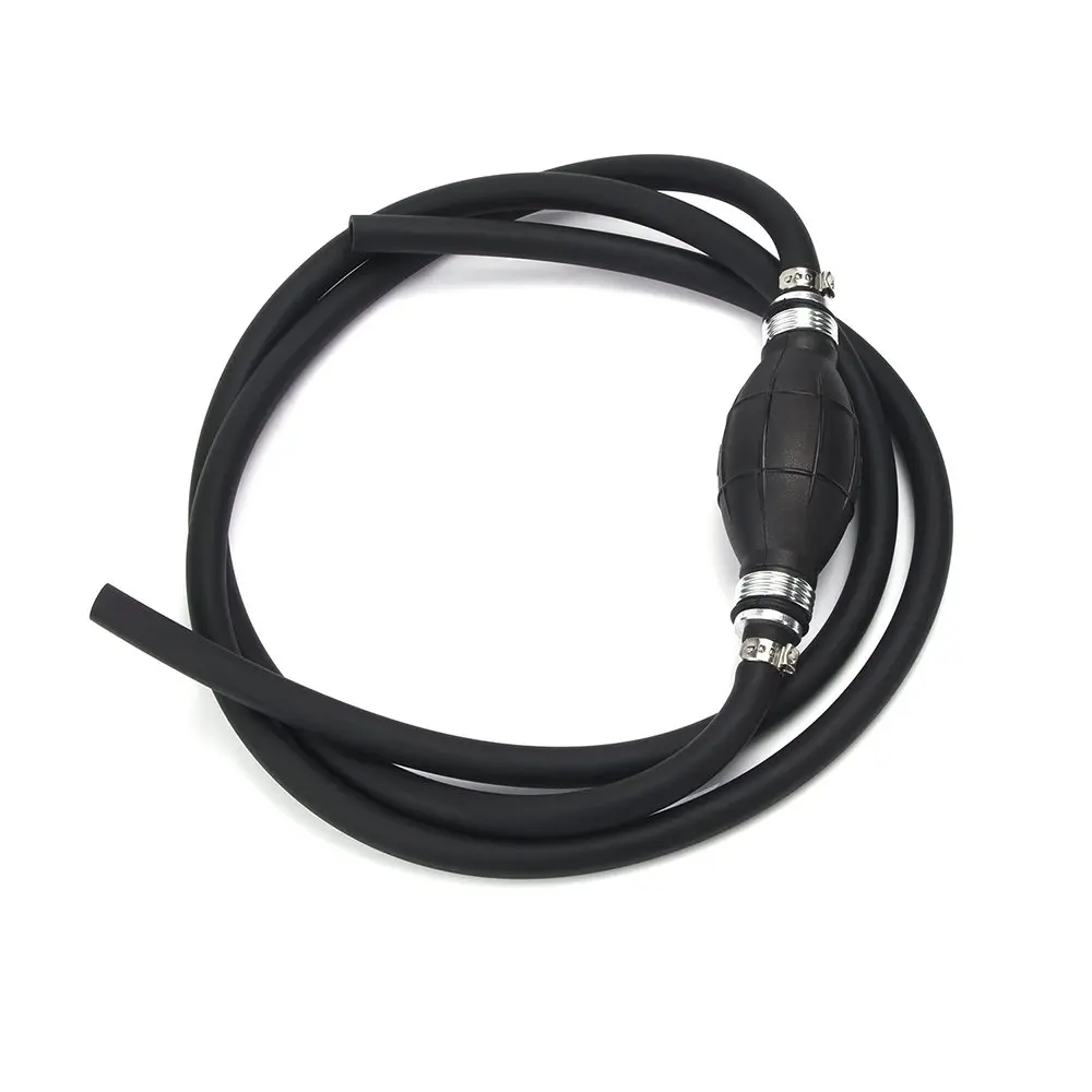 ZKer 6FT 1//4 Nylon Braided Fuel Line with Primer Bulb Universal Marine Outboard Boat Fuel Hose Line Assembly Steel Hose Clamps Primer Bulb for Motor RVs 6mm