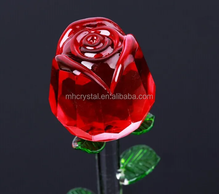 Light Up Standing Crystal Rose Flower Mh-h0095 - Buy Small Crystal ...