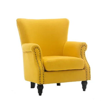 Clical Style Single Fabric Sofa Tiger Chair Seater Clical Style Single Fabric Sofa