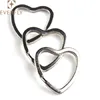Different shapes nickel silver star oval heart key ring