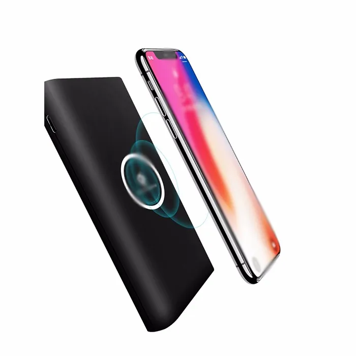 China oem 10000mah 3 in 1 Qi standard portable smart phone wireless charger power bank for iphone 8 8p X Xr Xs max - ANKUX.COM