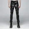 WK-367 2019 NEW Gothic Patent-leather Trousers mens pants goth punk pants
