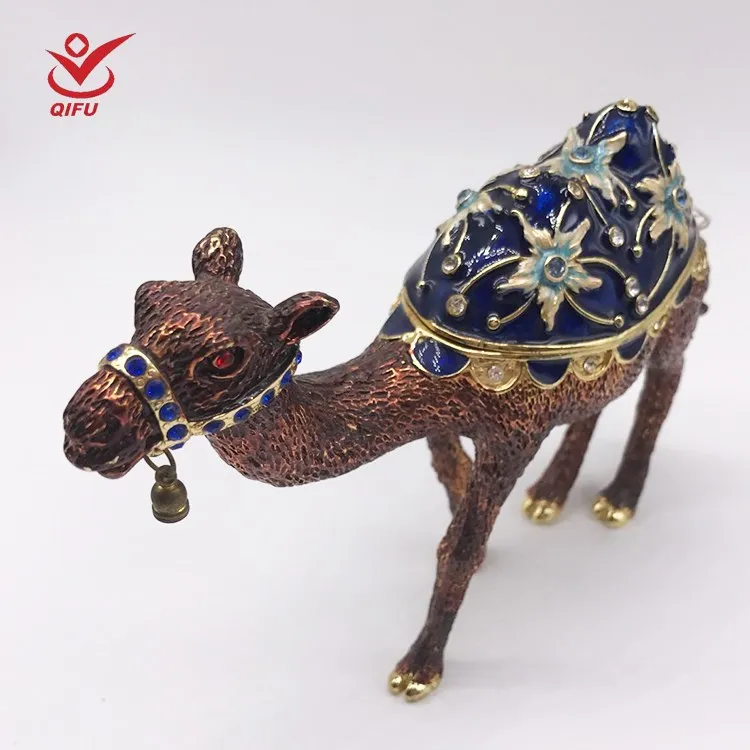 Dekorative Kamel-Statue In Messing-Optik – Kleines Schreibtisch-Ornament Aus Kunstharz