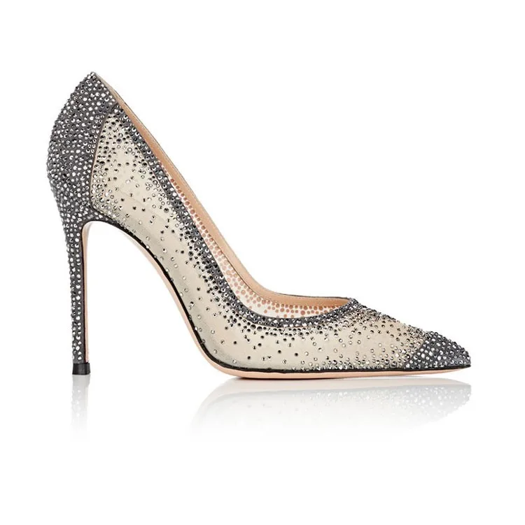 程都高跟鞋豪华婚纱女鞋水晶