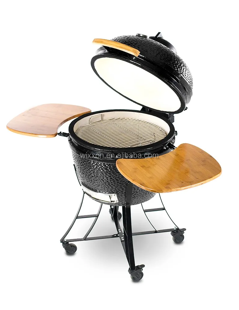 18" Ceramic Kamado Smoker Charcoal Bbq Barbecue Grills With Carts Buy
