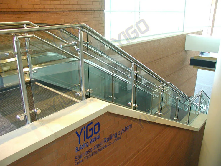 Balustrade en verre de balustre d'acier inoxydable avec du verre trempé de 12mm pour le bâtiment