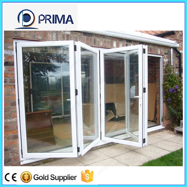 white accordion door