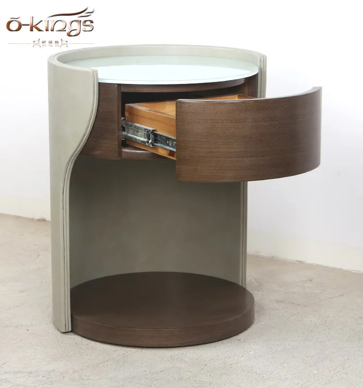 Hot New Products Glass Round Bedside Table For Bedroom Buy Hot New