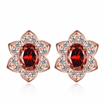 Fashionable Stud Flower Hoop Earring Crystals From Swarovski Fashionable Stud Flower Hoop Earring Crystals From Swarovski