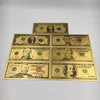 American Souvenir Gift 24K Gold Plated Banknote Fake USD Dollar Money set