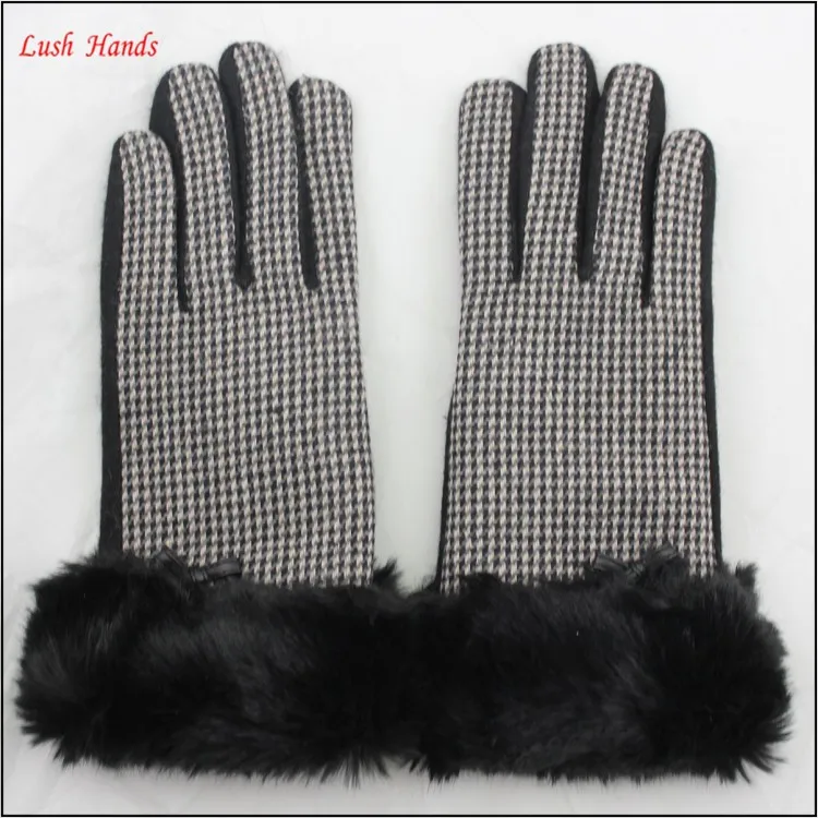 2016 Hign quality fashion ladies' woolen gloves