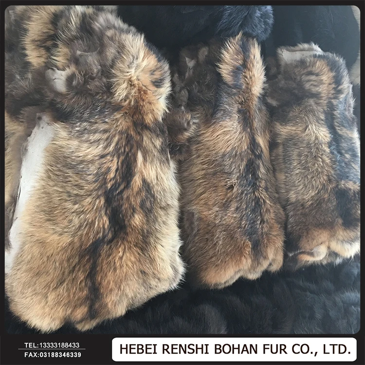 High Quality Natural Animal Fur Raccoon Fur Skins Material For Garment ...