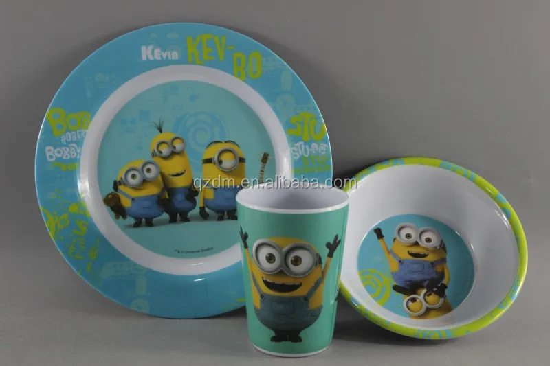 3pcs Melamine kid's dinnerware ,Melamine Infantil dinner set