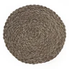 Wholesale Round Woven Straw Fabric Placemat Dining Table