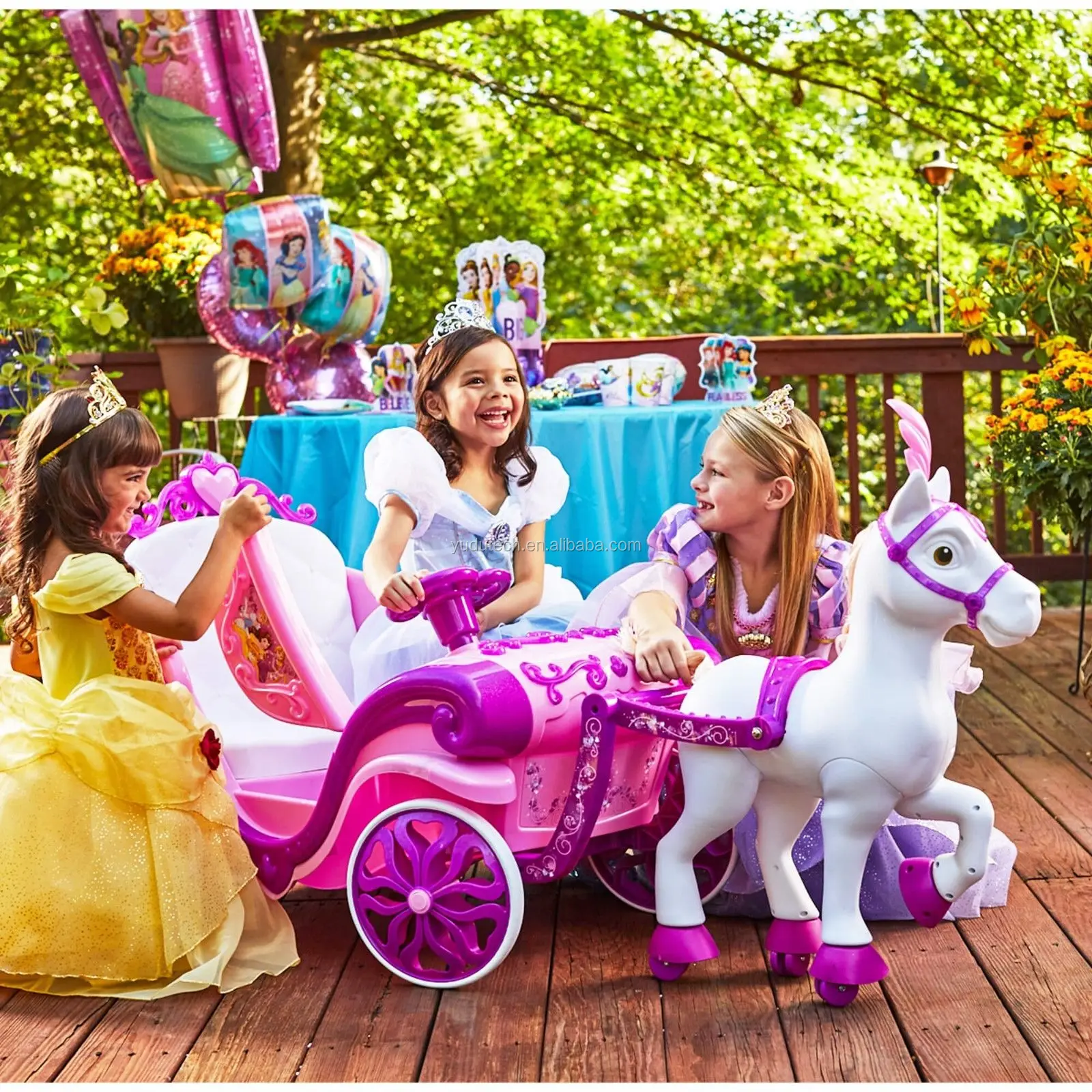 ride on horse and carriage toy