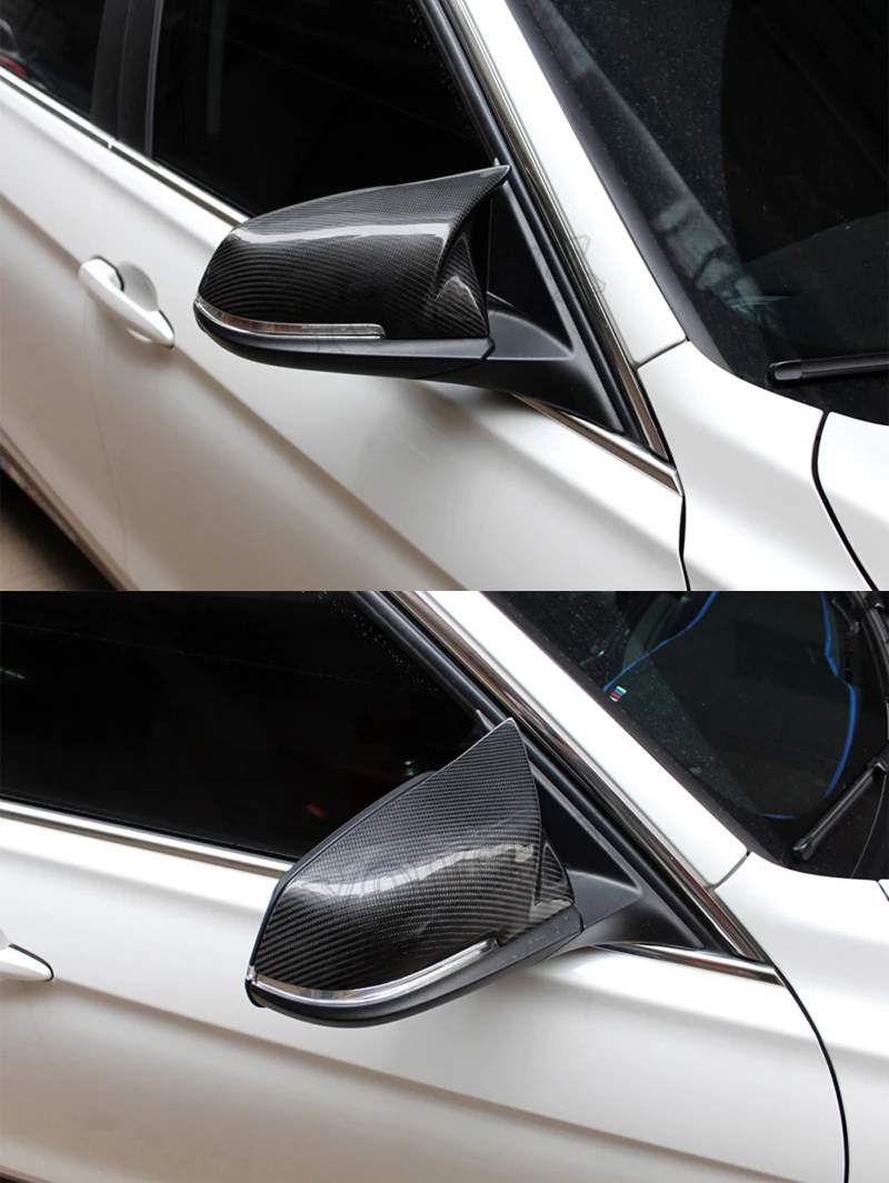 11 Direct Replace M3 Style Carbon Fiber F30 Sid Mirror Cover Caps For