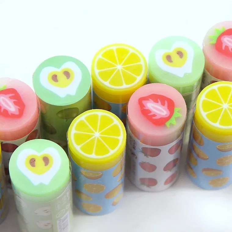 Kawaii Cute Fruit Rubbers Pencil Erasers For Kids,Students Buy Fruit