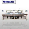 Double work stations sewing machine with cropping Function