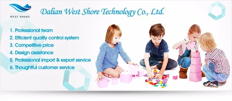 Montessori toys wooden block with acrylic rainbow block educational toy for kids