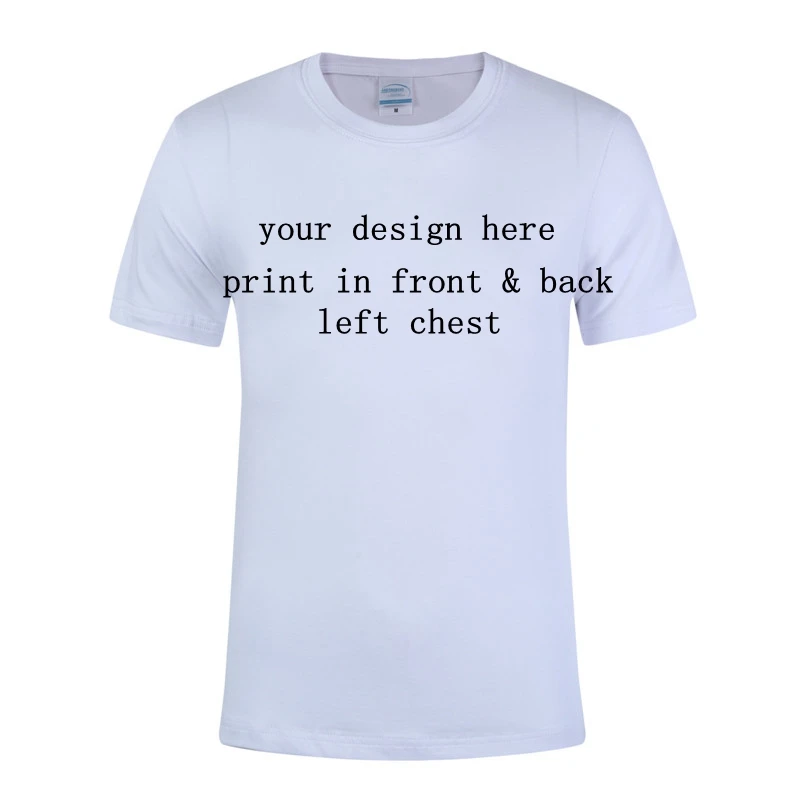 1pcs order accept Custom high quality blank men plain print 100% cotton black t shirt