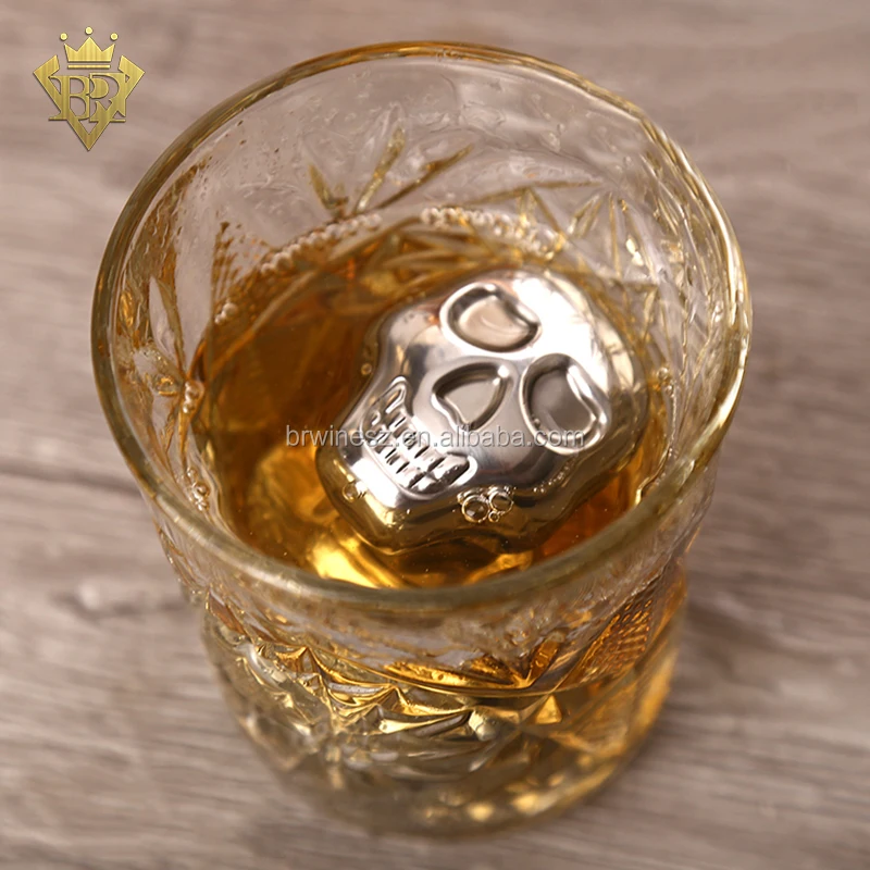 Stainless Steel Skull Ice Cubes