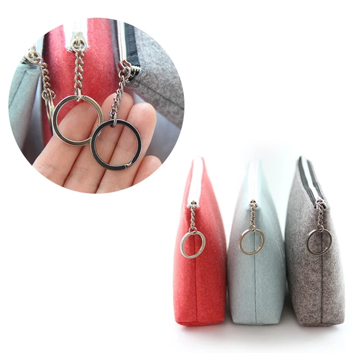 multi-functional felt makeup bag custom logo promotional handbag cosmetic storage bag