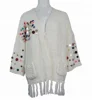 women's knitted tassel cardigan sweater with sequin